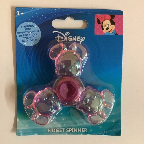 Disney Minnie 3 Inches Pink Fidget Spinner New In Package - Picture 1 of 3